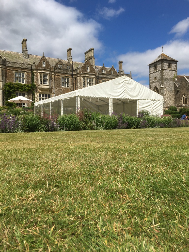 Marquee by large house