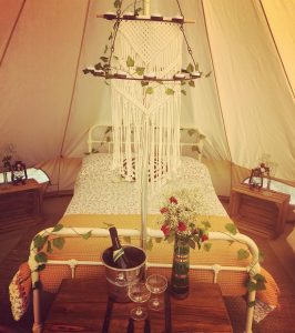 inside a bell tent