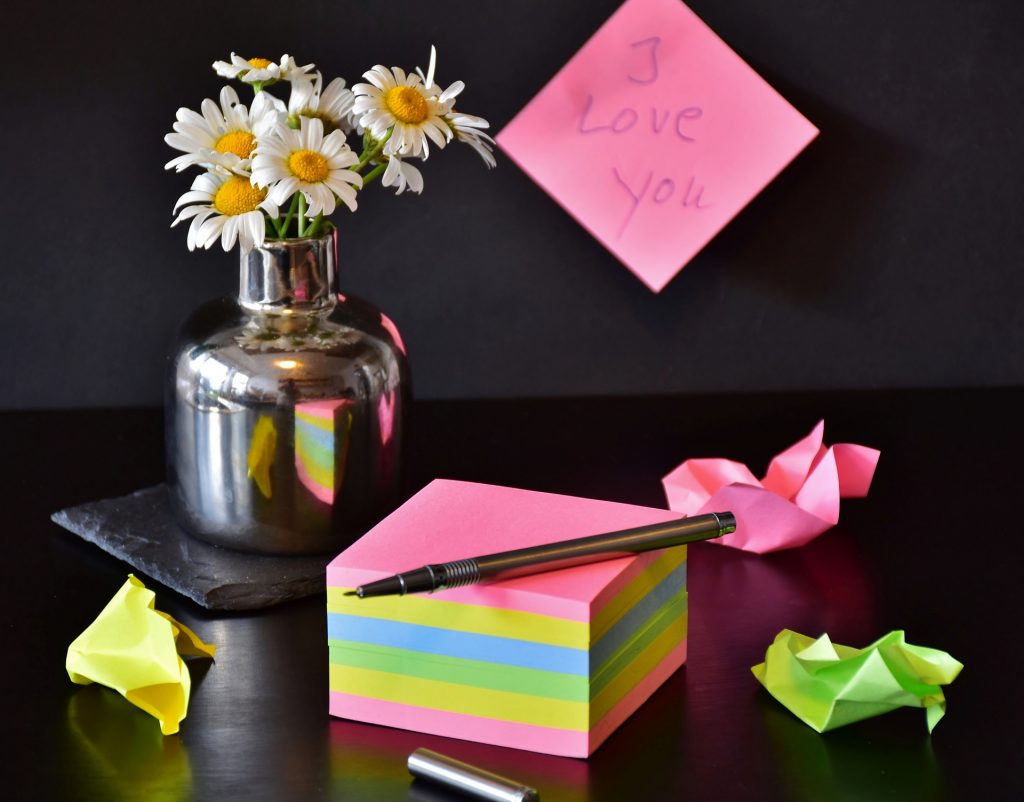 Post it notes for wedding day schedules