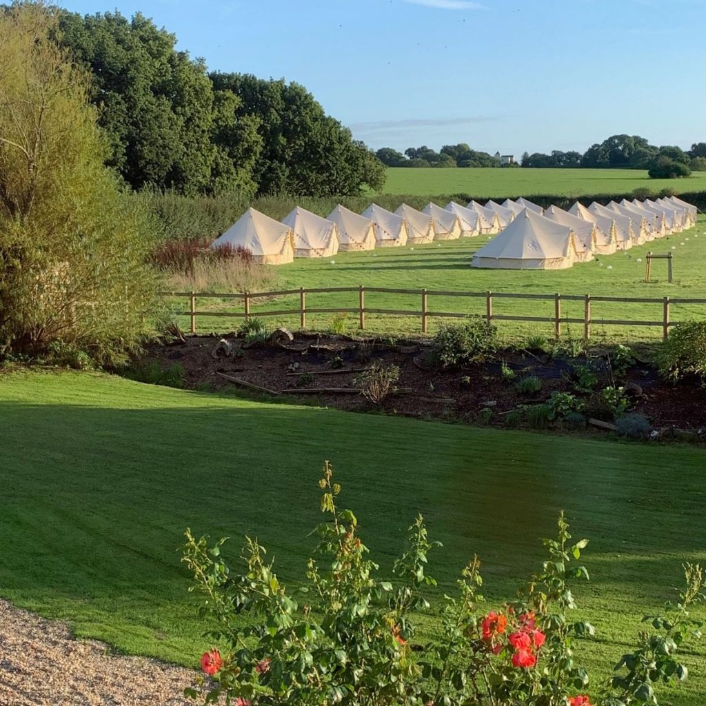 Bell Tents at Sussex Wedding Venue